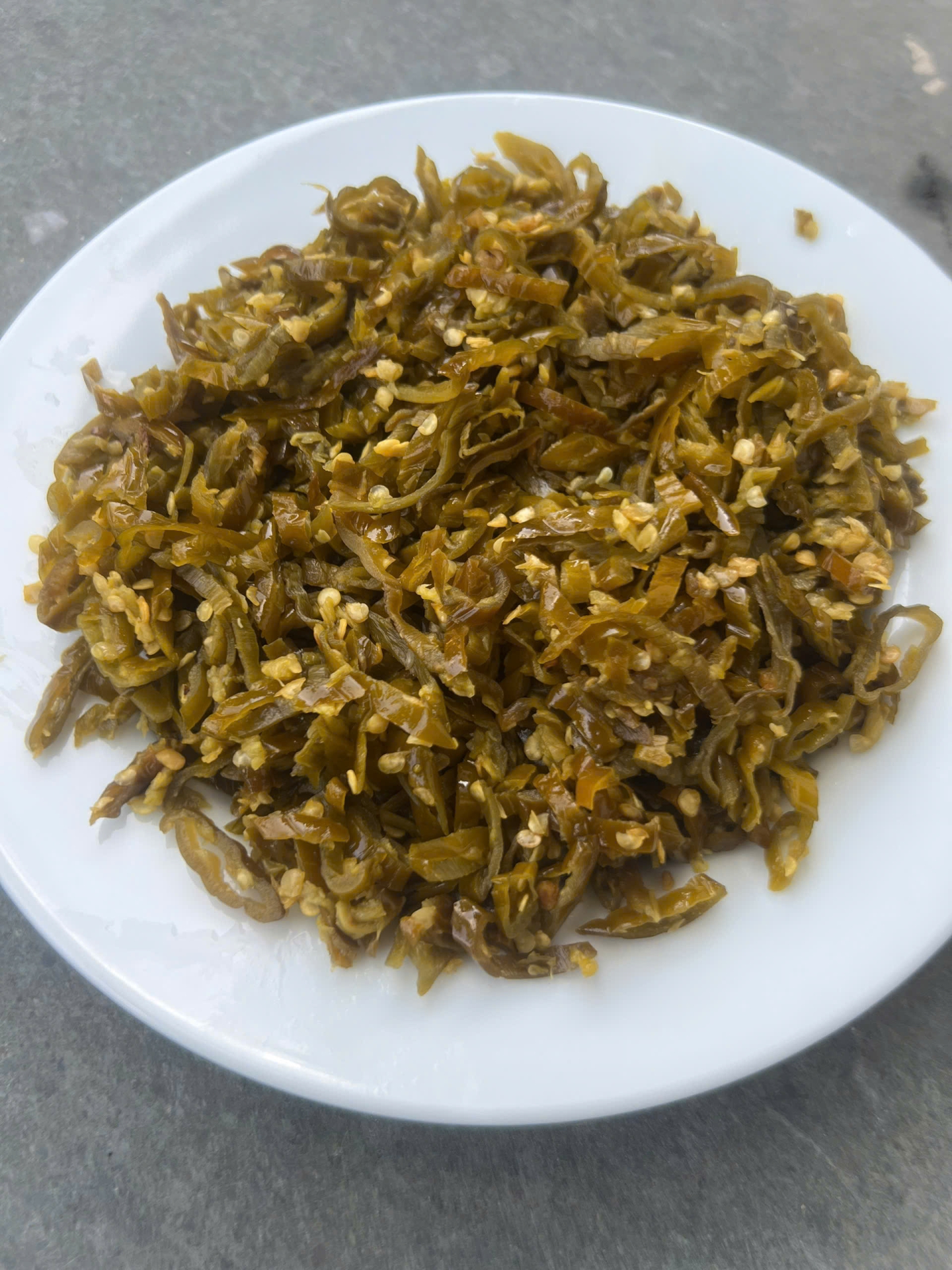SLICED SALTED GREEN CHILI